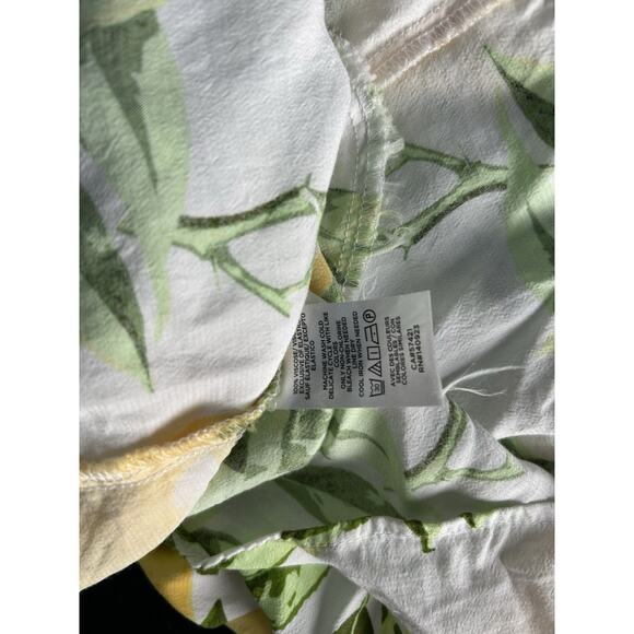 Loft Womens White Summer Lemon Casual Midi Dress Flutter Pockets Sz 4p coquette - Picture 8 of 8